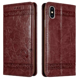 iPhone XS MAX lommebokdeksel etui (rød)