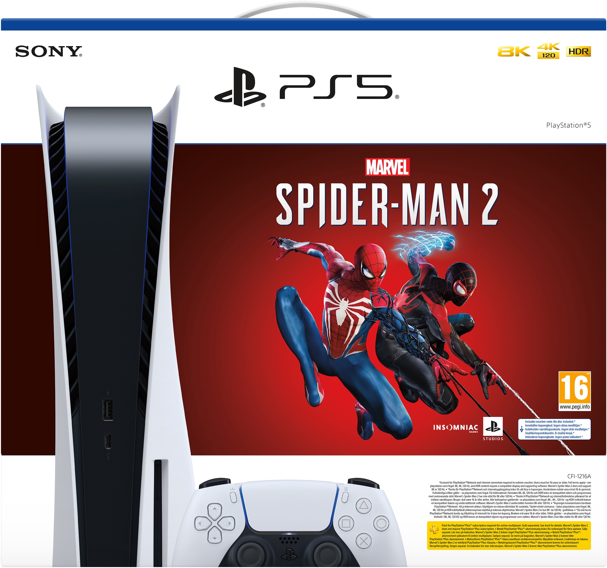 PlayStation 5 + Marvel s Spider-Man 2 pakke - Elkjøp
