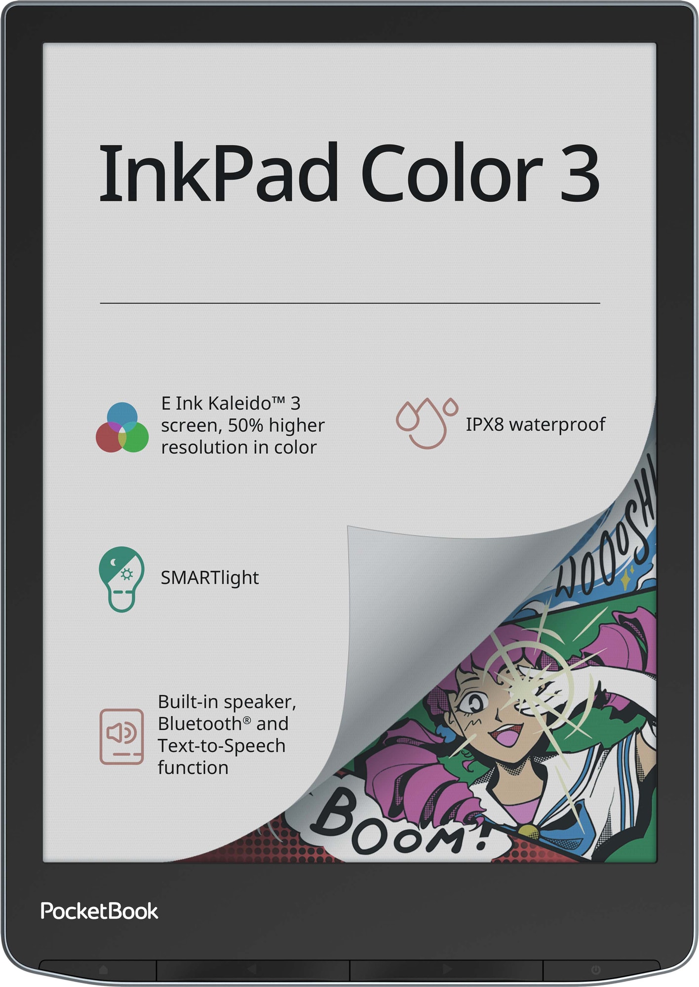 PocketBook InkPad Color 3 eBook 32GB (black) - Elkjøp