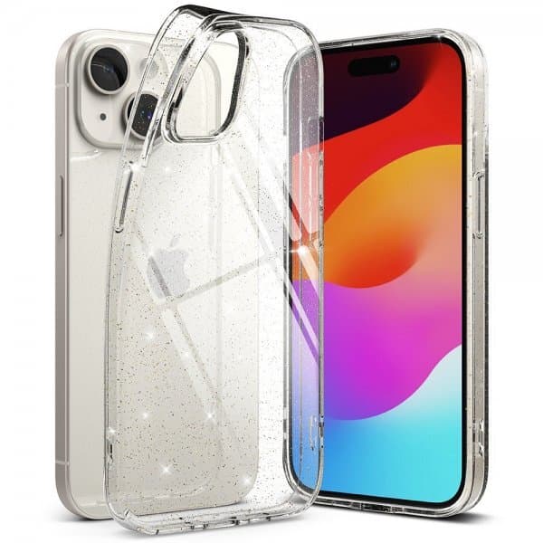 Ringke iPhone 15 Deksel Air Glitter Clear