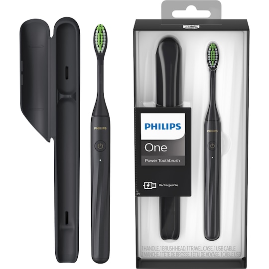 Philips One elektrisk tannbørste HY1200/26 (shadow) - Elkjøp