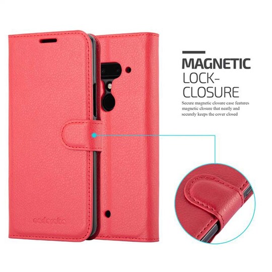 HTC U12 PLUS lommebokdeksel etui (rød) - Elkjøp