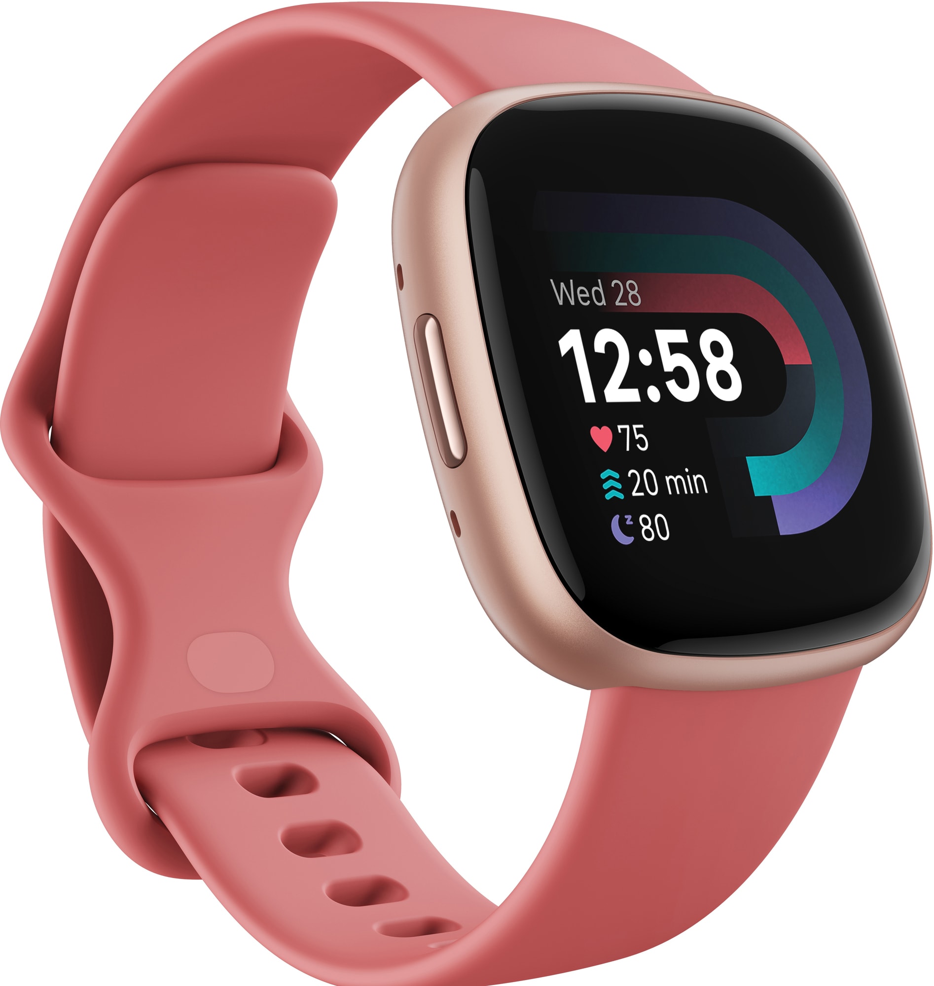 Fitbit Versa 4 smartklokke (Pink Sand / Copper Rose) - Elkjøp