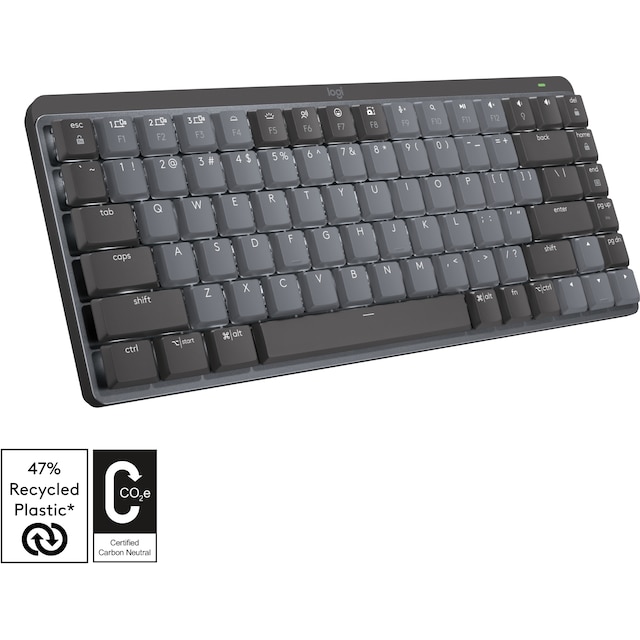 Logitech MX Mechanical Mini trådløst tastatur (grafitt)