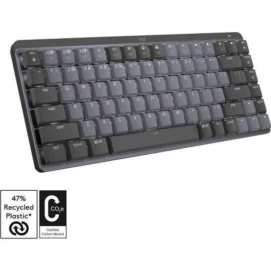 Logitech MX Mechanical Mini trådløst tastatur (grafitt) - Elkjøp
