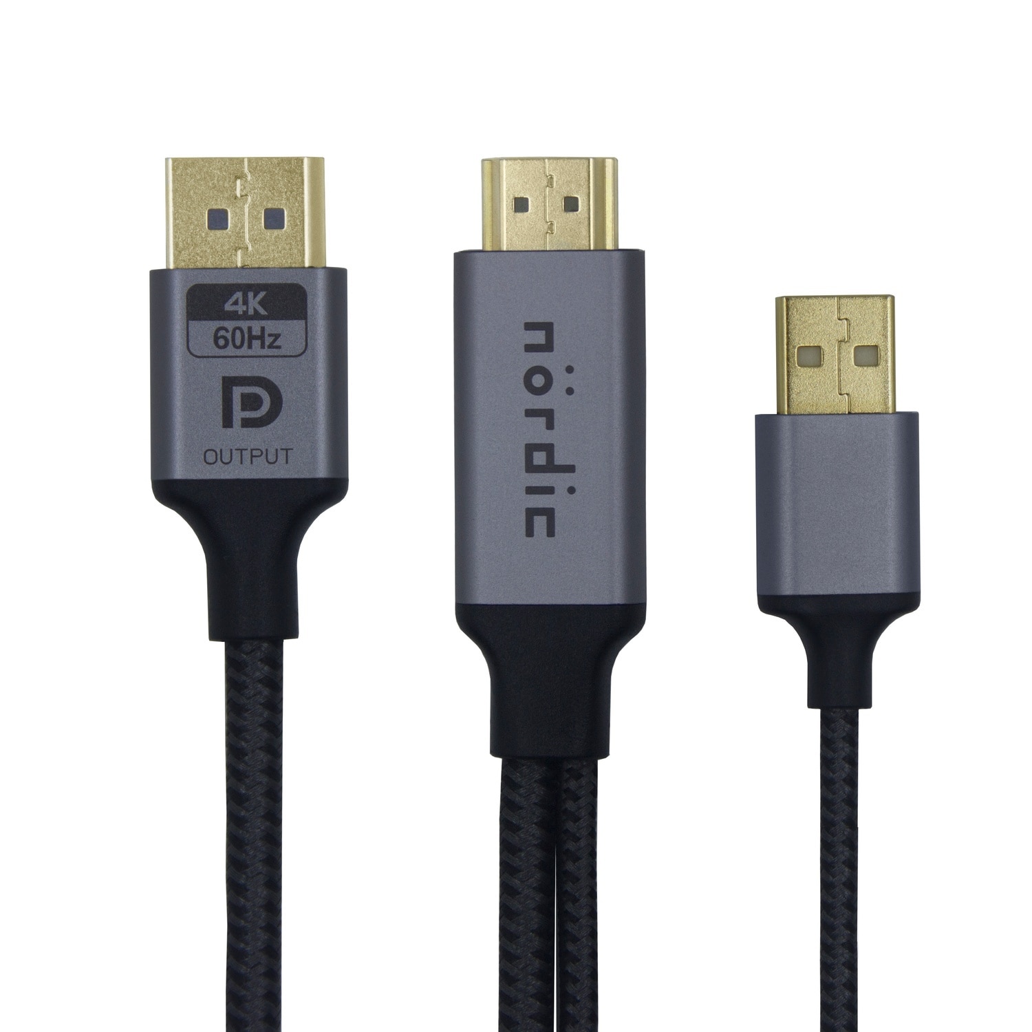 NÖRDIC HDMI til Displayport-kabel 50cm 4K60Hz 18Gbps - Elkjøp