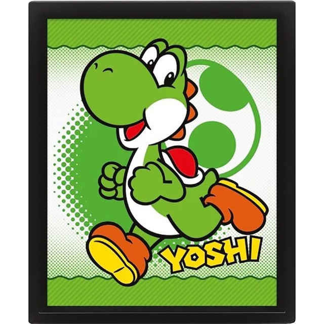 Super Mario (Yoshi) 3D lentikulær plakat