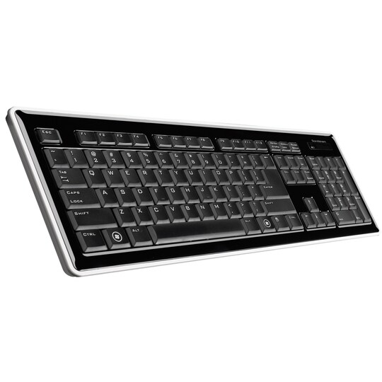 Sandstrøm trådløst tastatur, (sort/hvit) - Elkjøp