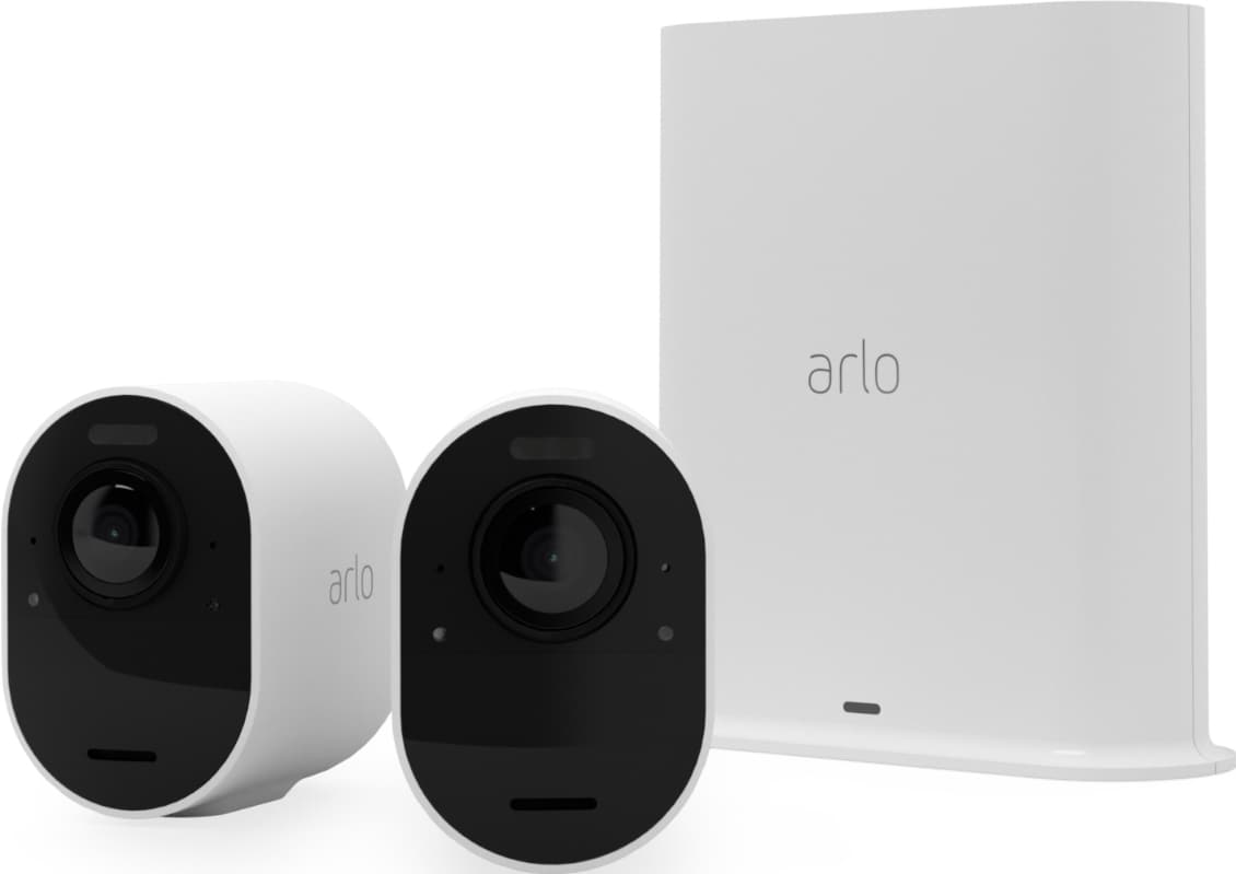 Arlo Ultra 2 4K trådløst sikkerhetskamera (2-pakning, hvit) - Elkjøp