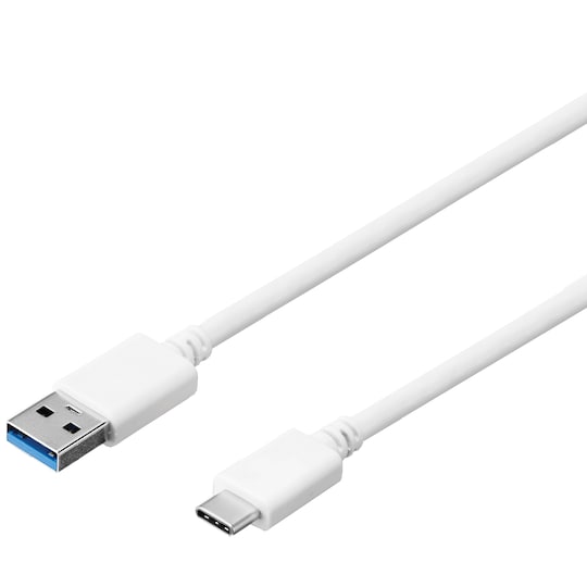 Sandstrøm Bulk USB A-C-kabel 2 m (hvit) - Elkjøp