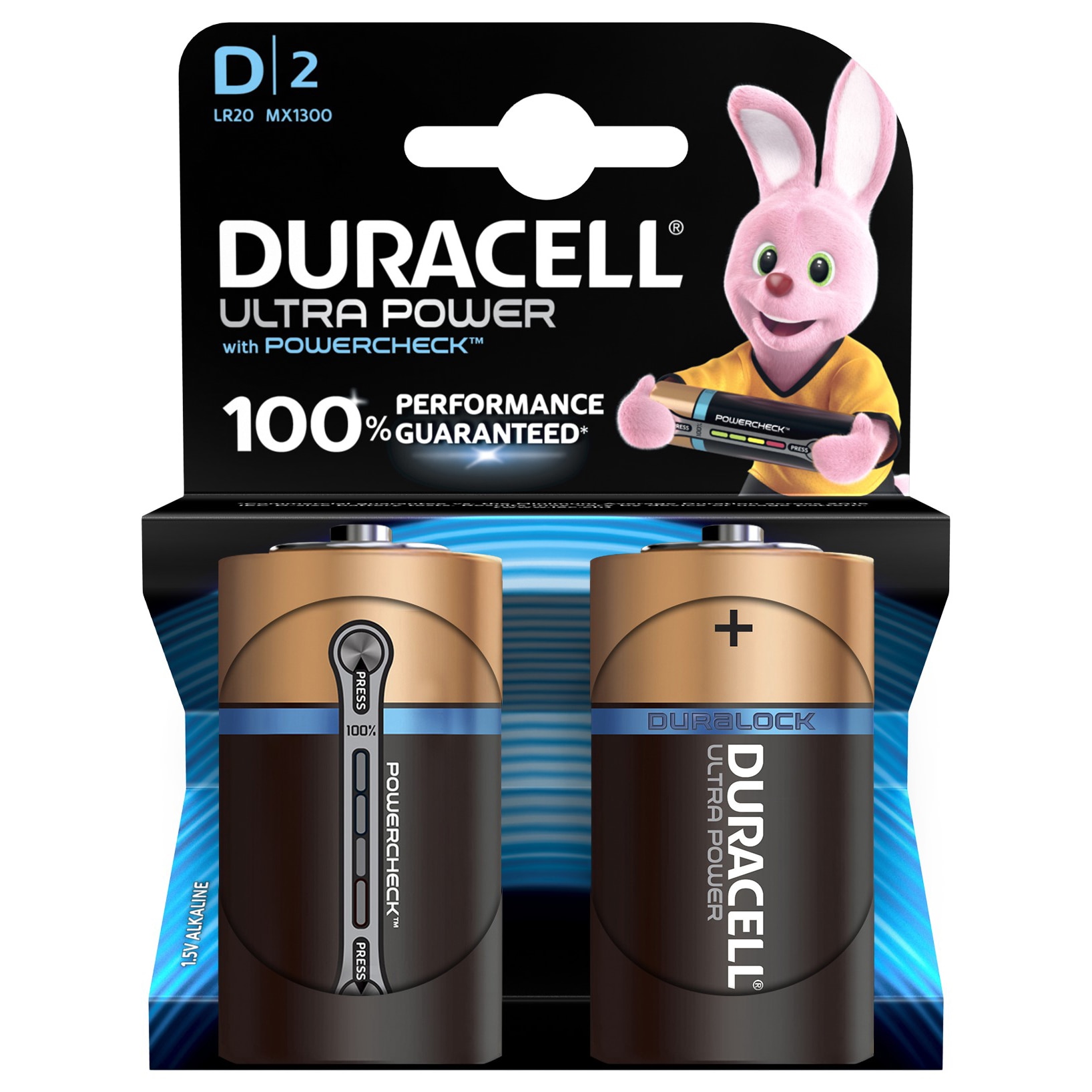 Duracell batteri Ultra Power D (2 stk) - Elkjøp