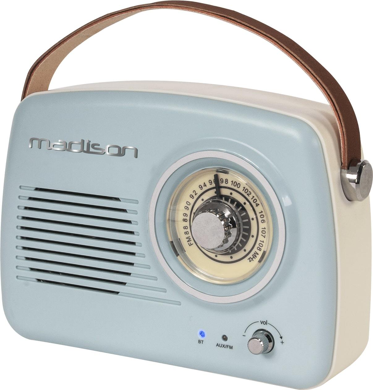Madison retro radio m. Bluetooth, lyseblå - Minianlegg - Elkjøp