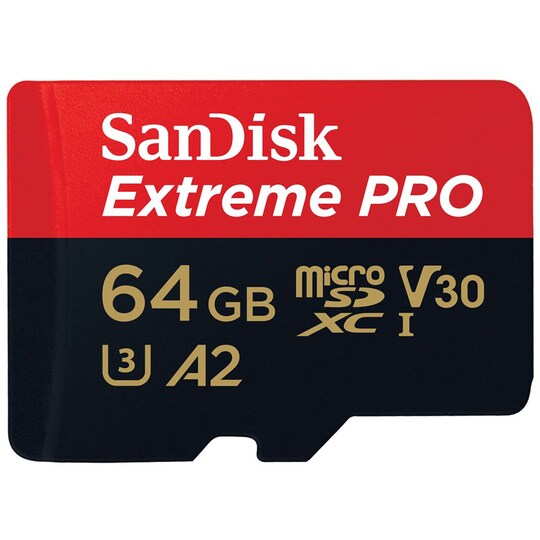 SanDisk MicroSDXC Extreme Pro 64 GB minnekort - Elkjøp