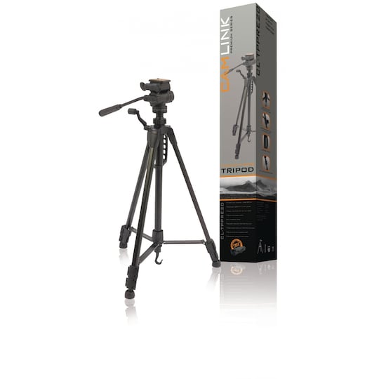 Premium kamera/video stativ vipbar, 148 cm. Sort - Elkjøp