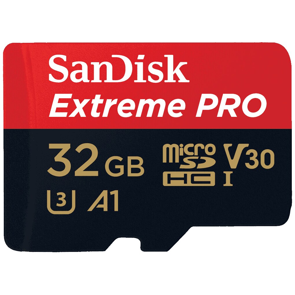 SanDisk Extreme PRO micro SDHC 32 GB minnekort med SD-adapter - Minnekort  til kamera - Elkjøp