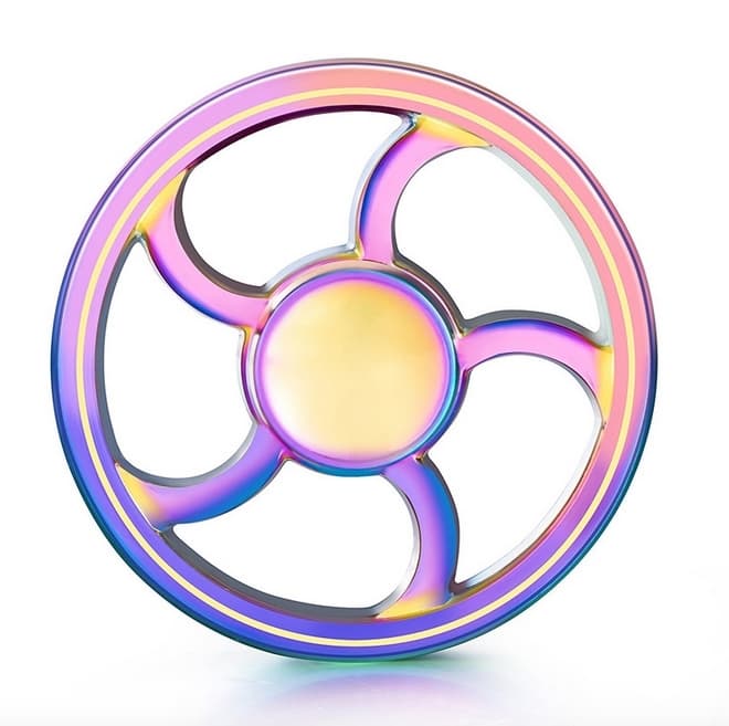 Fidget Spinner - Metal Rainbow Wheel