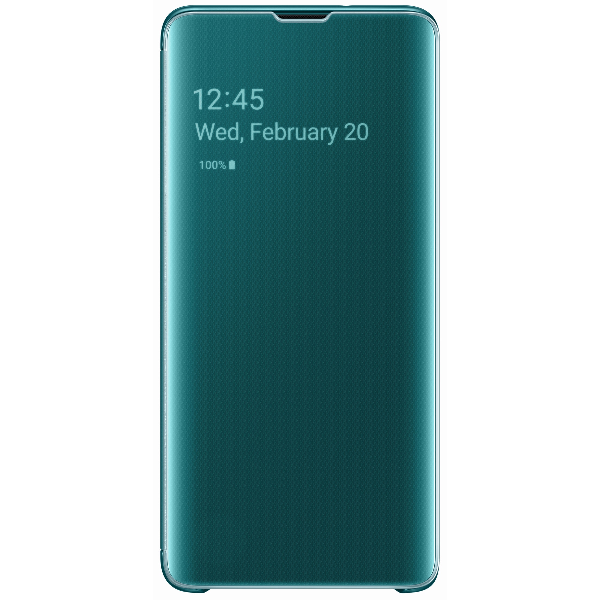 Samsung Galaxy S10 Clear View deksel (grønt) - Elkjøp