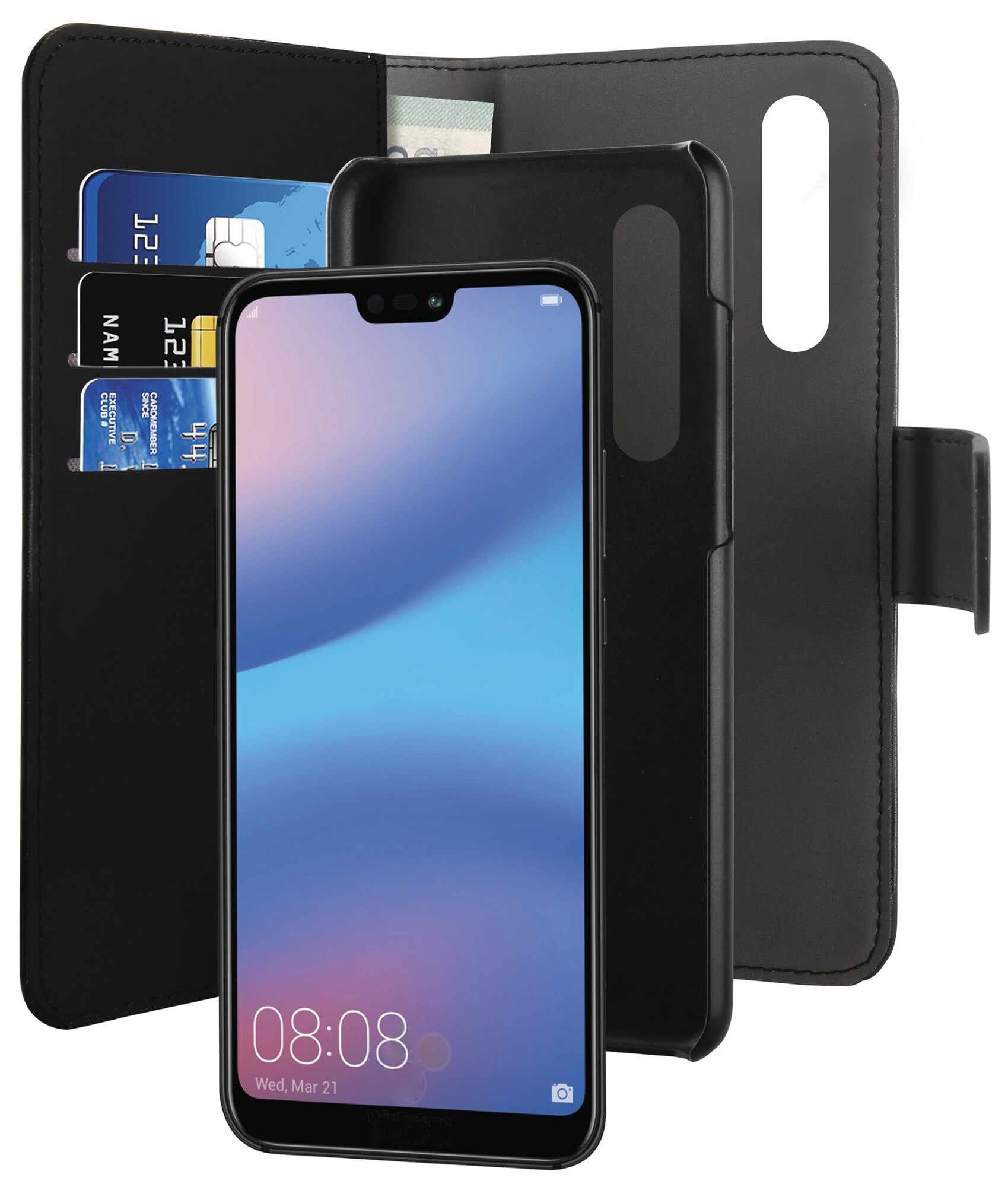 Puro 2-i-1 lommebokdeksel til Huawei P20 Pro (sort) - Deksler og etui til  mobiltelefon - Elkjøp