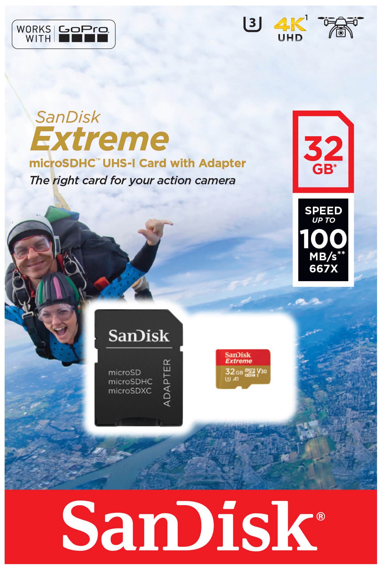 SanDisk Extreme Micro SDHC 32 GB minnekort - Minnekort til mobil og GPS -  Elkjøp