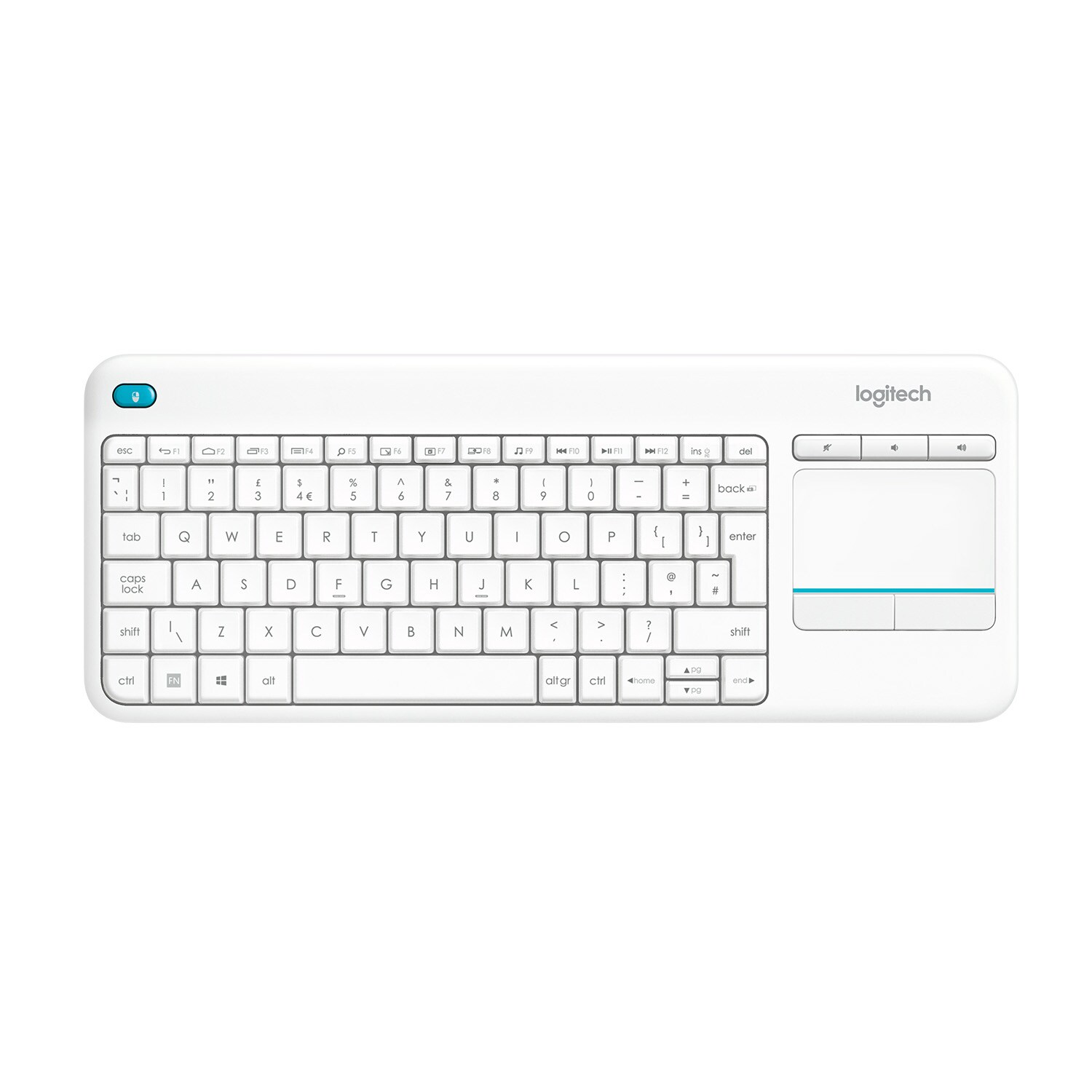 Logitech K400 Plus trådløst HTPC-tastatur for TV-er (hvit) - Tastatur -  Elkjøp