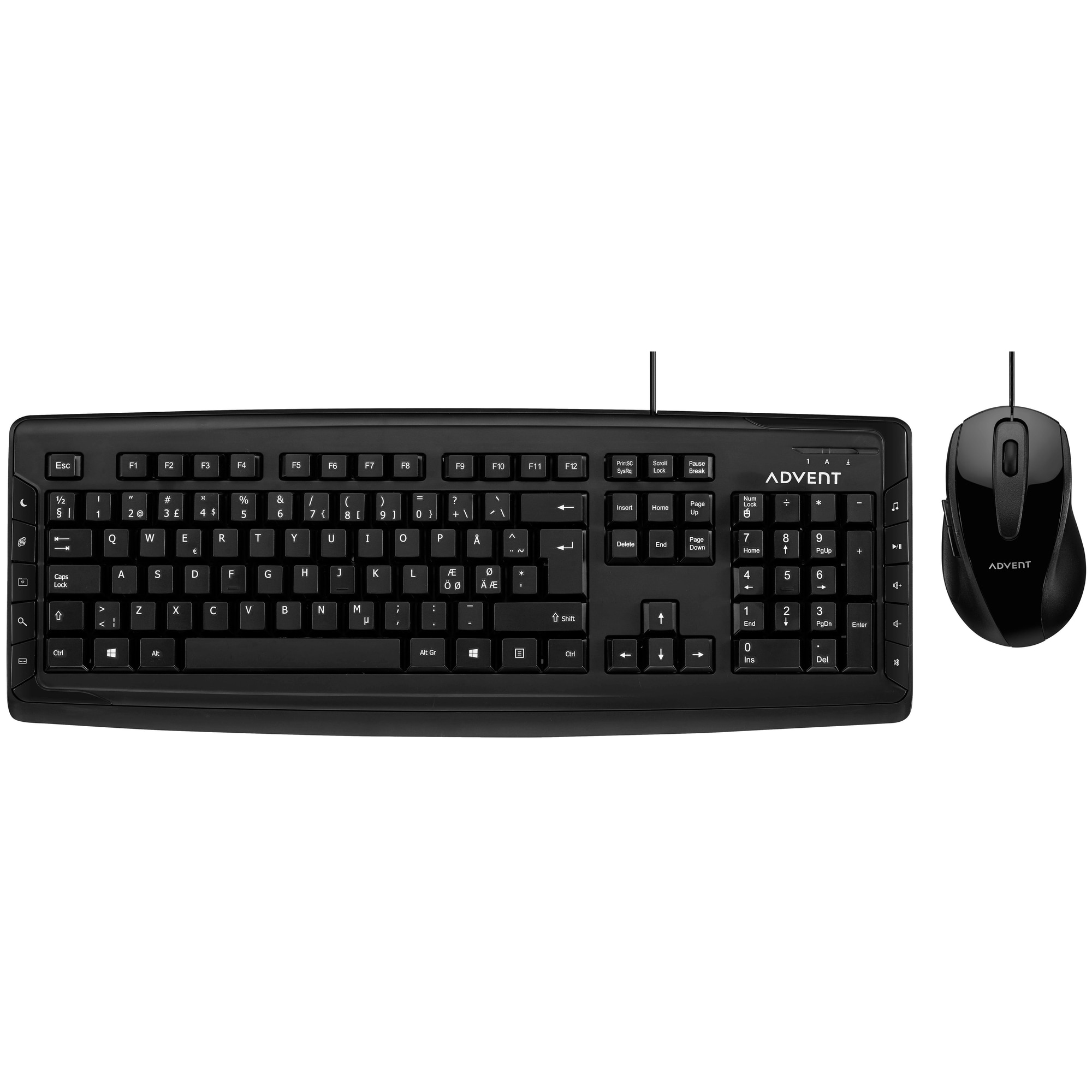 Advent kablet tastatur og mus (sort) - Elkjøp