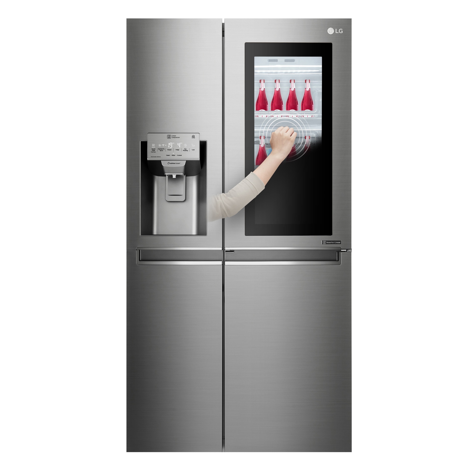 LG Instaview side-by-side-kjøleskap med fryser GSX961NSAZ - Elkjøp