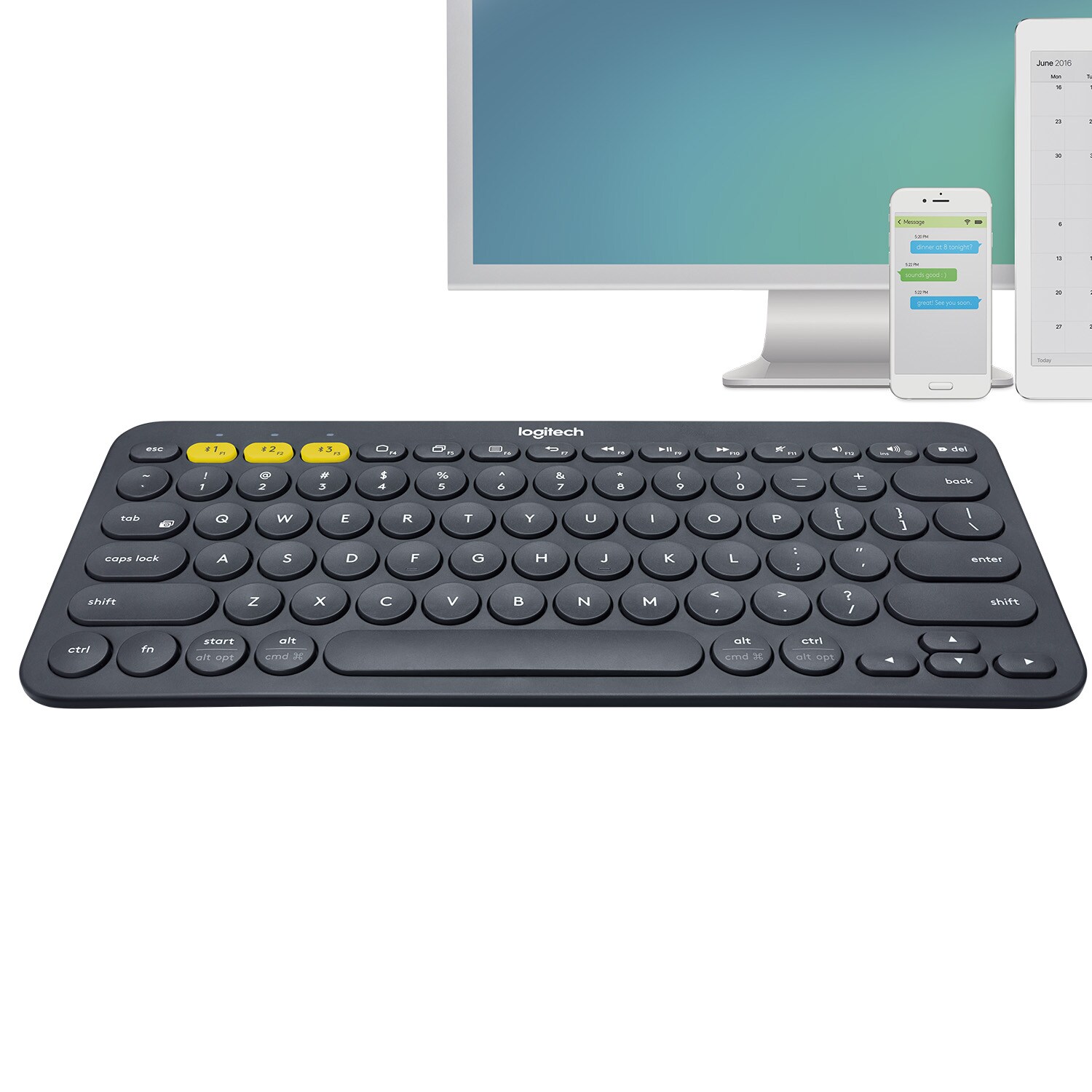 Logitech K380 Bluetooth-tastatur (grå) - Tastatur - Elkjøp