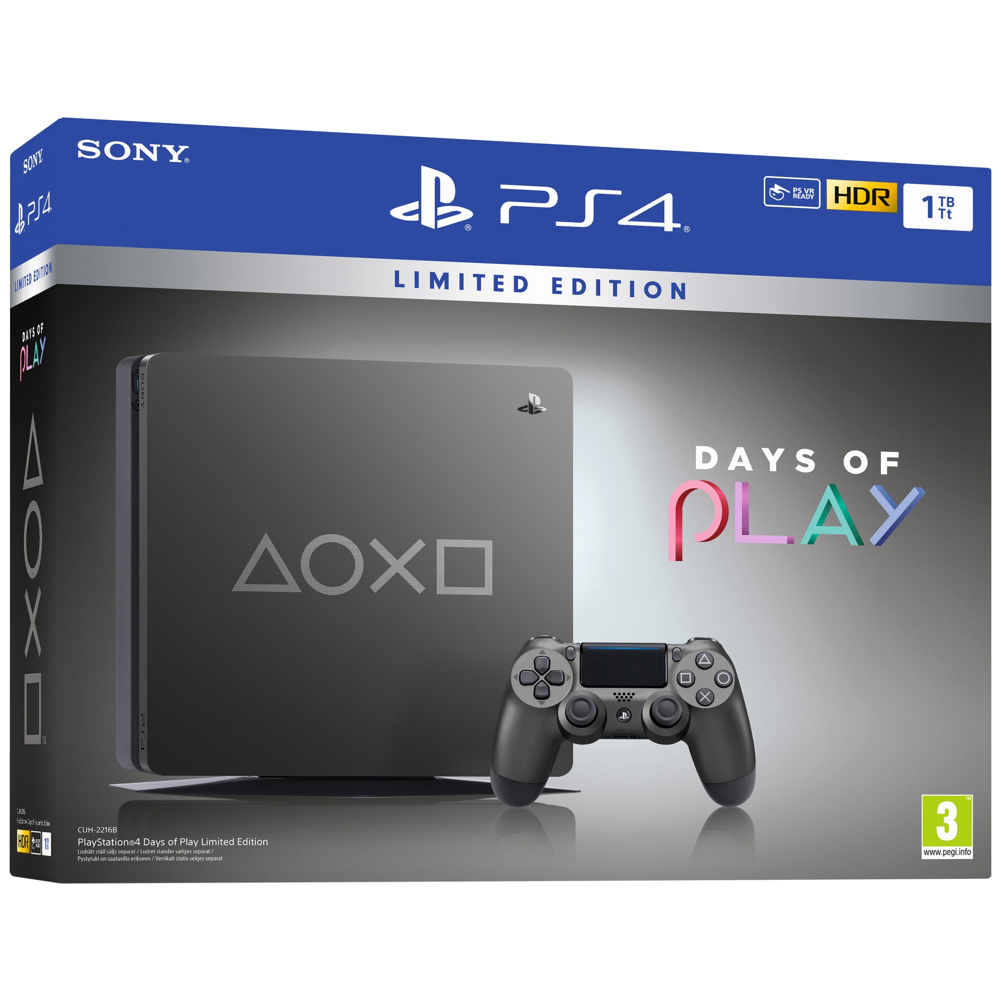 PlayStation 4 Slim 1 TB + Days of Play LE - Elkjøp