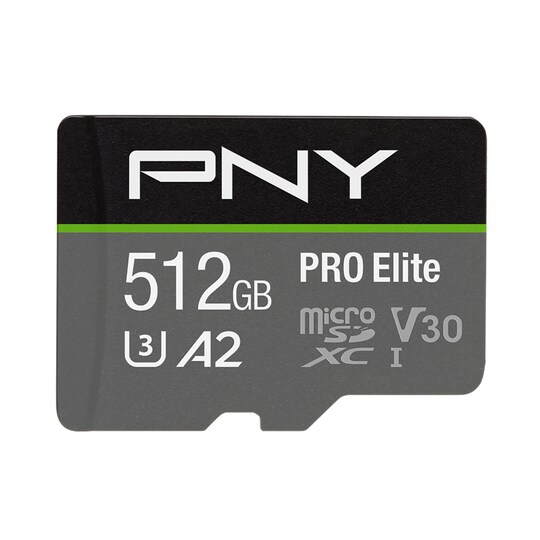 PNY PRO Elite Micro SDXC U3 V30-minnekort 512 GB - Elkjøp