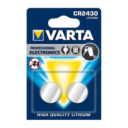 Batteri Varta CR2430 Lithium 3V 2-PK - Elkjøp