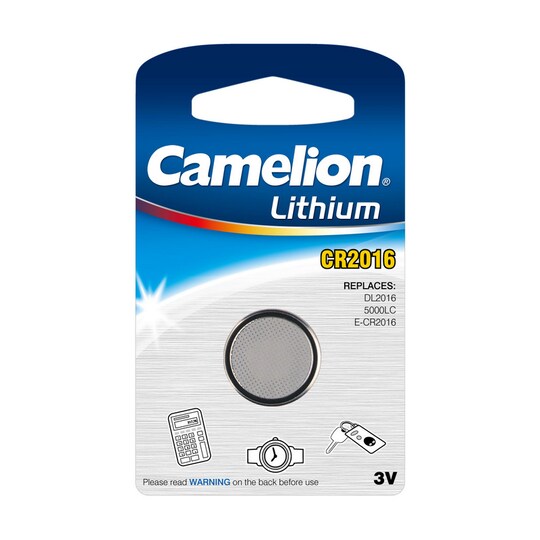 Batteri CR2016 Lithium 3V Camelion - Elkjøp