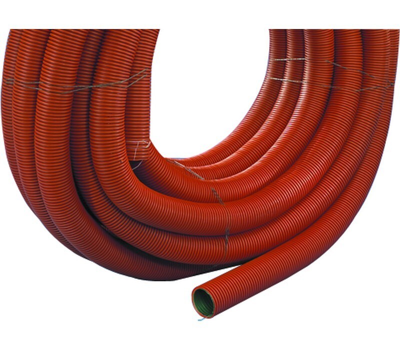 Kabelrør DVR 75mm rød med trekketråd 50m SN8 - Elkjøp