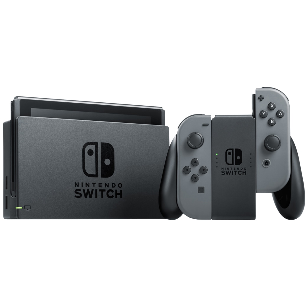 Nintendo Switch spillkonsoll 2019 med grå Joy-Con-kontrollere - Elkjøp