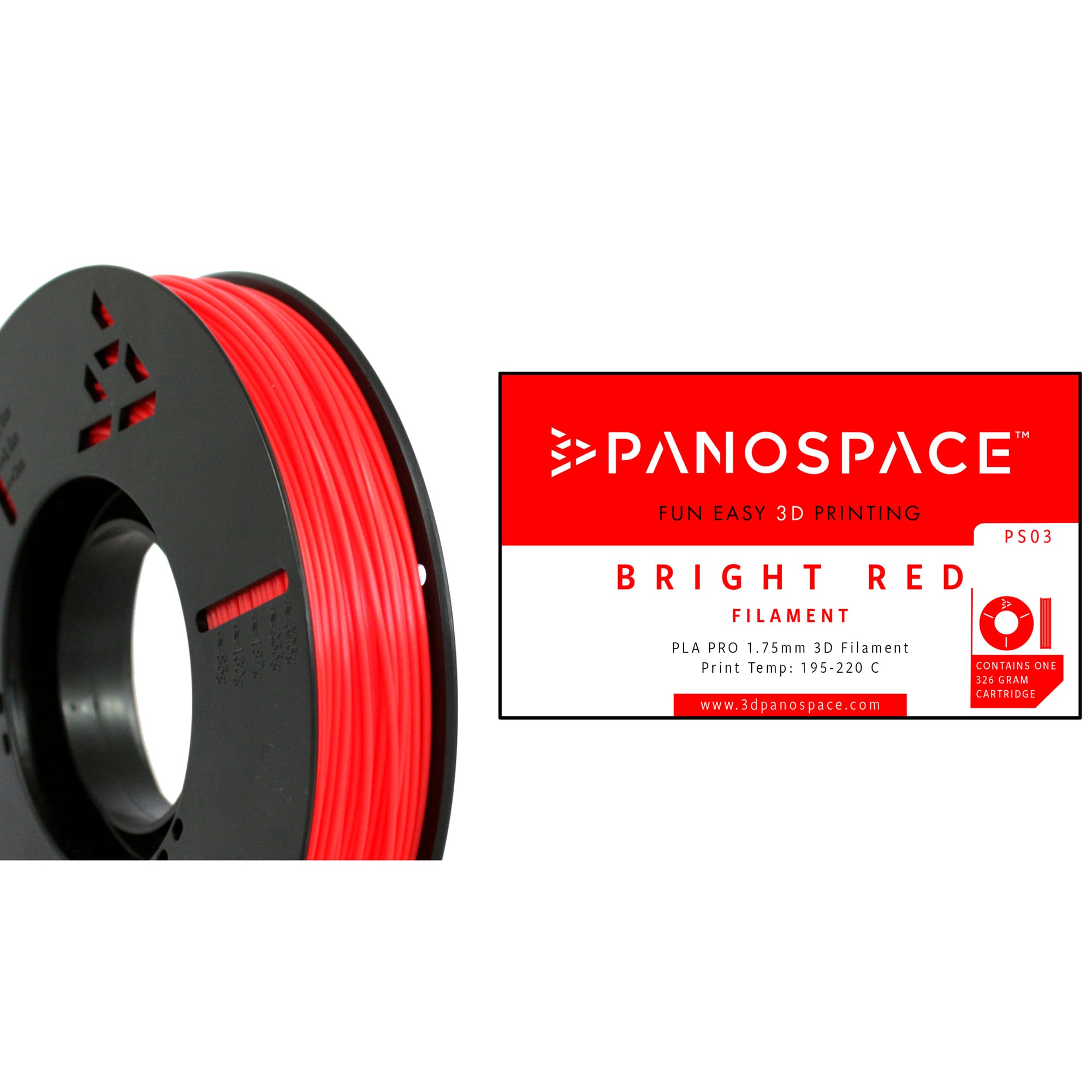 Panospace filament for 3D-printer Rød - 3D printer, filament og tilbehør -  Elkjøp