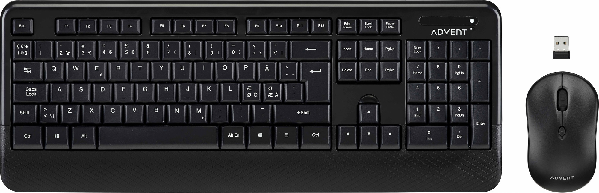 Advent trådløst tastatur og datamus - Elkjøp