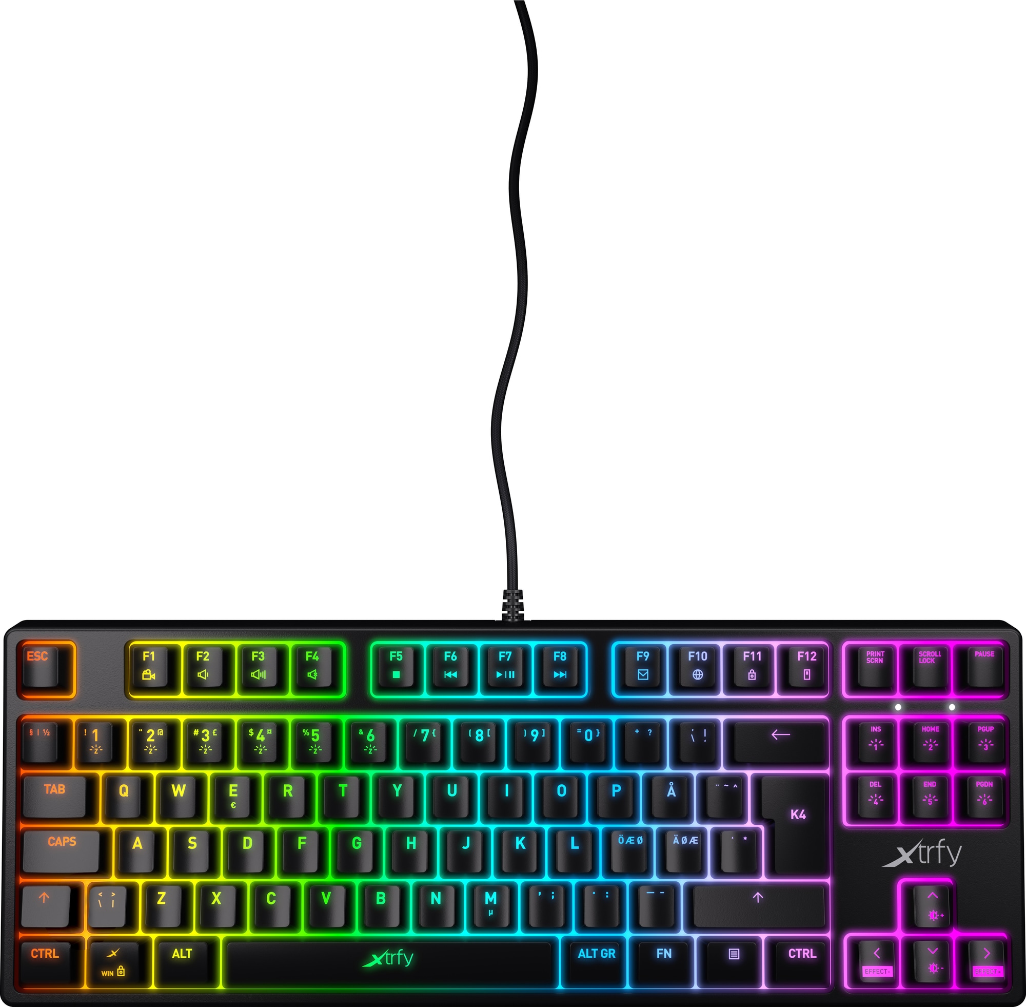 Xtrfy K4 RGB tenkeyless mekanisk tastatur - Elkjøp