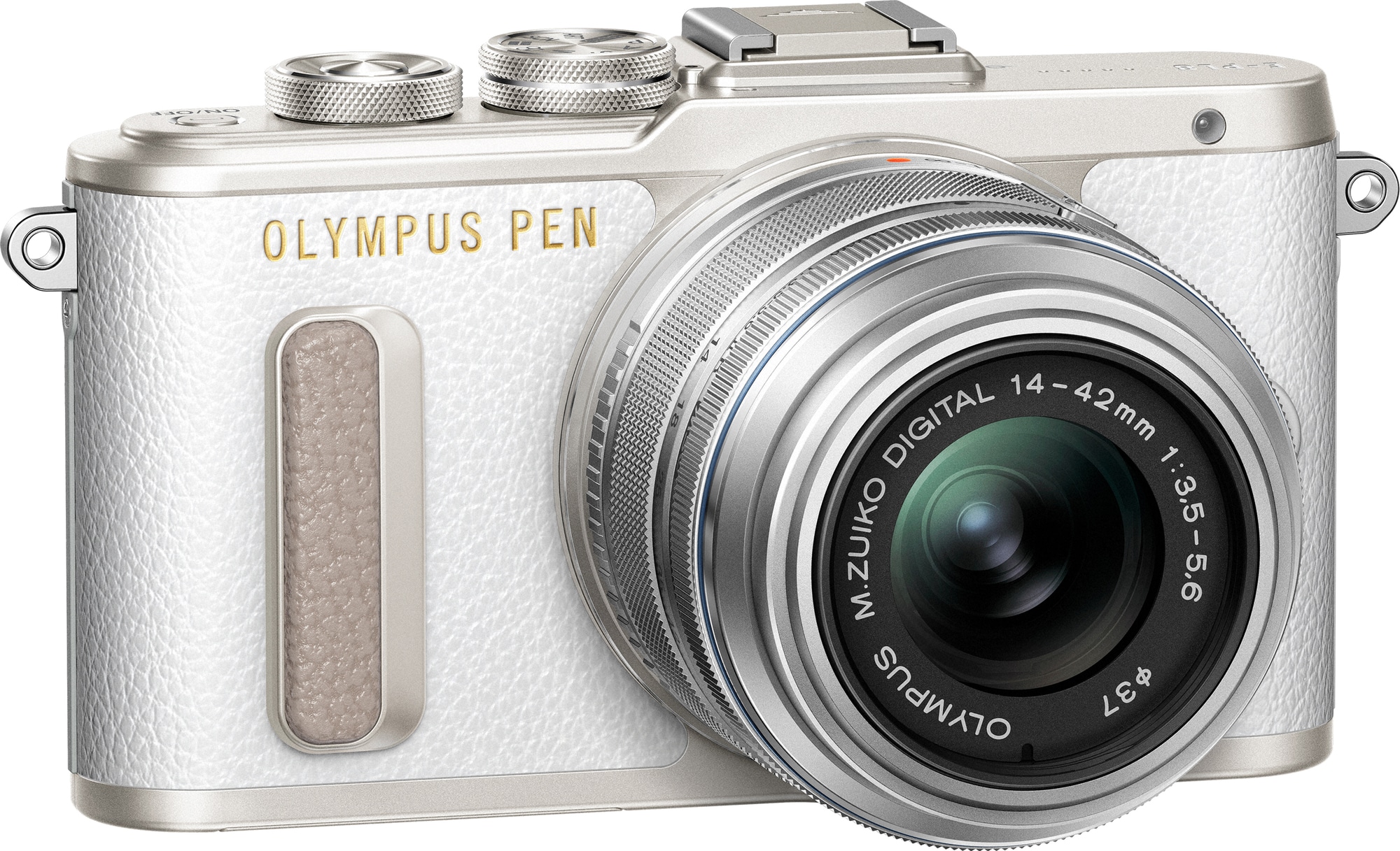 Olympus PEN E-PL8 CSC-kamera + 14-42 mm 1442 IIR-objektivsett (hvit) -  Systemkamera - Elkjøp