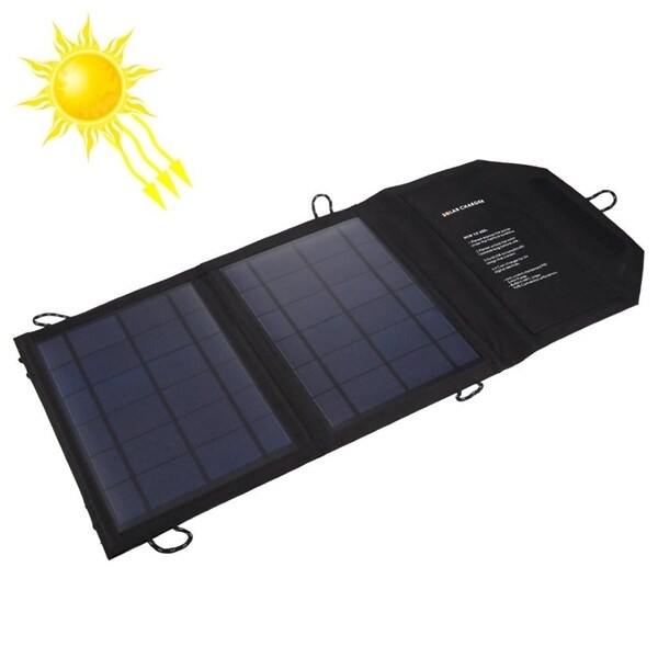 Solcellelader med 2 usb porter til iPhone, iPad, Samsung, Sony ...