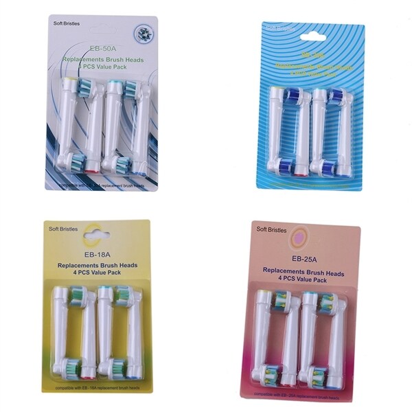 Tannbørstehoder 16stk Oral-B kompatible - 4 Modeller - Tannbørster ...