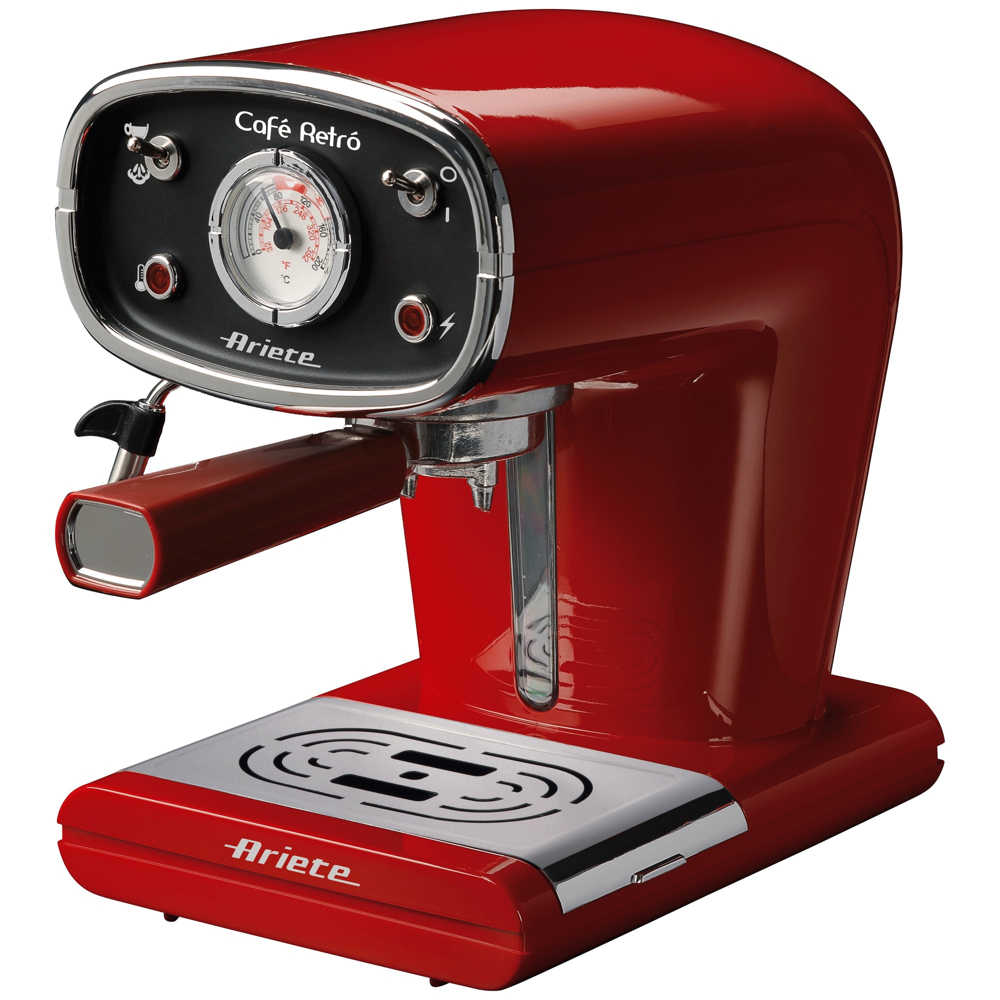 Ariete Café Retro kaffemaskin 138830 (rød) - Elkjøp