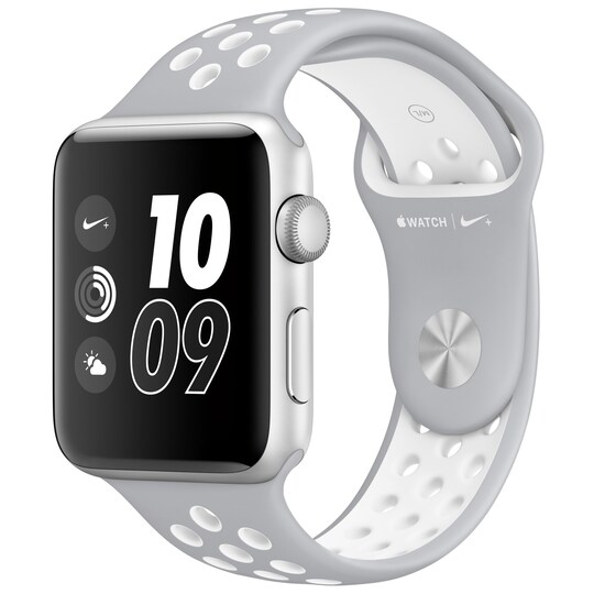 Apple Watch Series 2 Nike+ 42mm (sølv alu/hvit rem) - Elkjøp