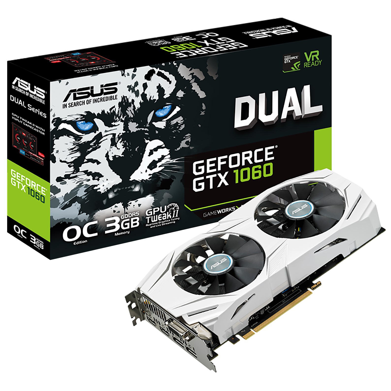Asus Dual GeForce GTX 1060 OC grafikkort (3 GB) - Elkjøp