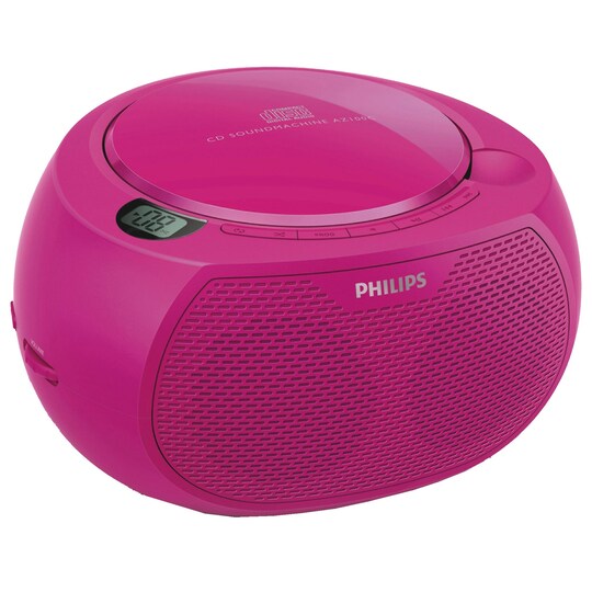 Philips bærbar CD-spiller AZ100 (rosa) - Elkjøp