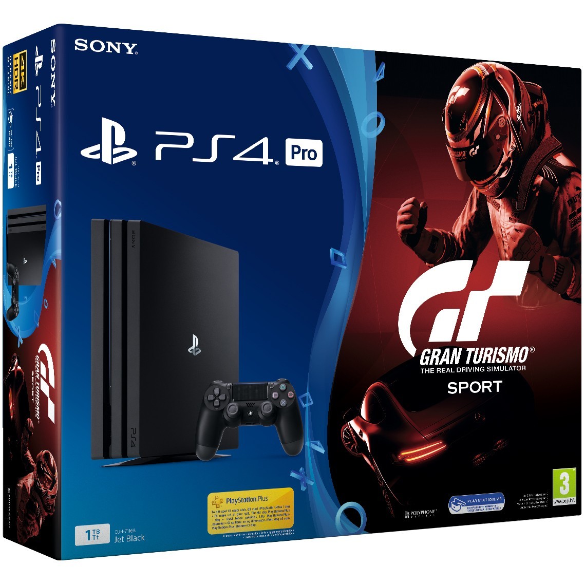 PlayStation 4 Pro 1 TB + Gran Turismo Sport - PlayStation-konsoller - Elkjøp