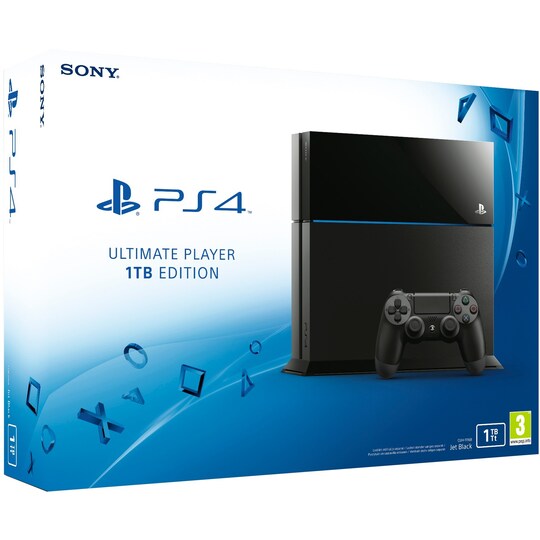 PlayStation 4 konsoll 1 TB (sort) - Elkjøp
