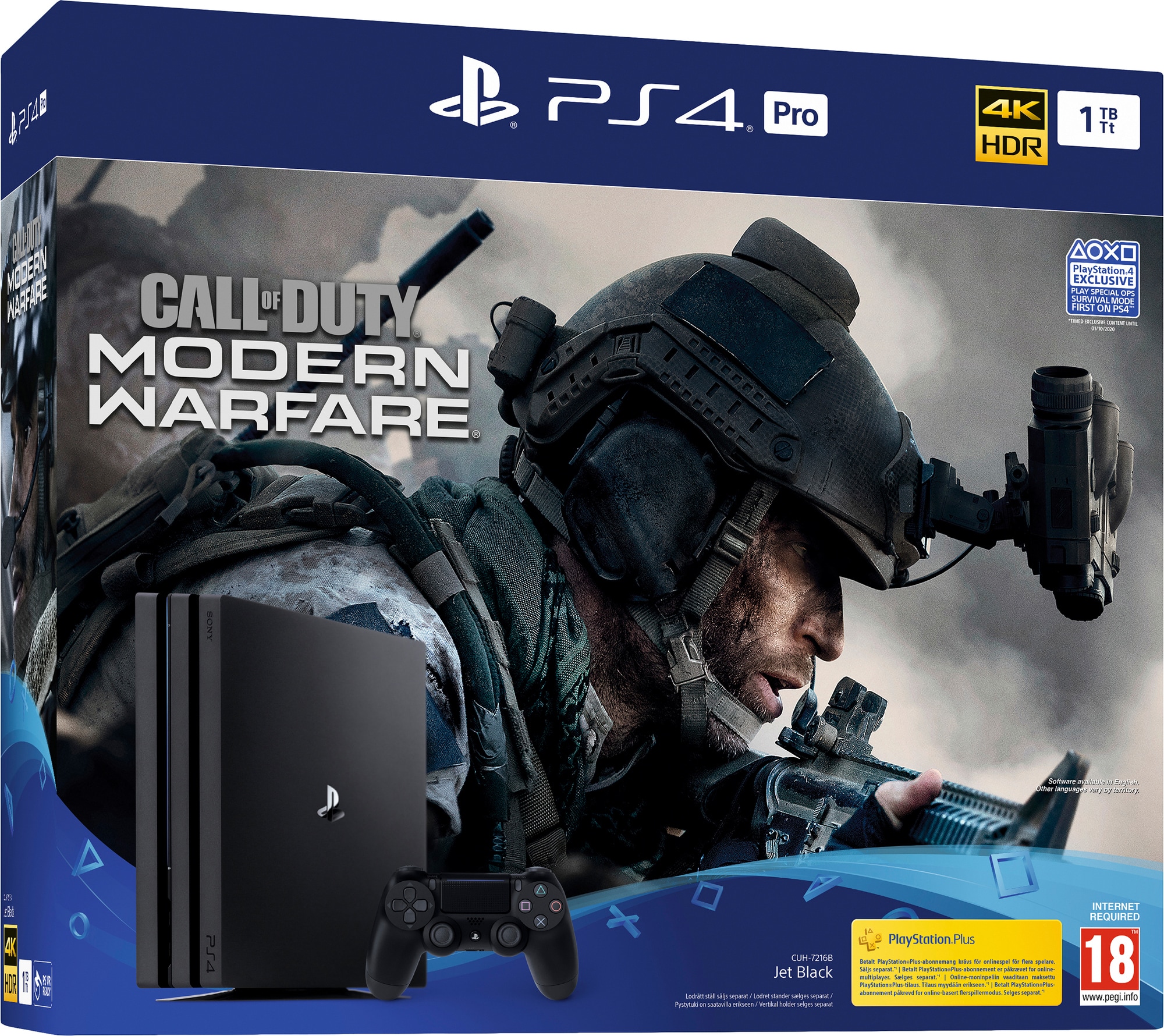 PlayStation 4 Pro 1 TB med Call of Duty: Modern Warfare - Elkjøp