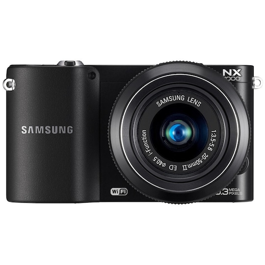 Samsung NX1000 systemkamera + 20-50mm objektiv (sort) - Elkjøp