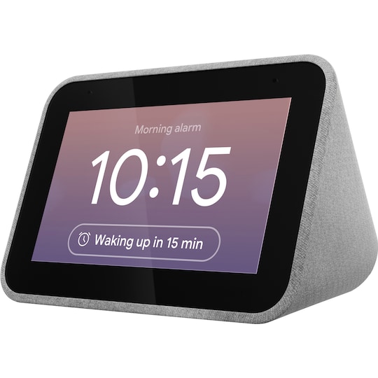 Lenovo Smart Clock med Google Assistant (grå) - Elkjøp