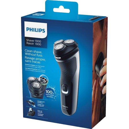 Philips Series 1000 elektrisk barbermaskin S133241 - Elkjøp