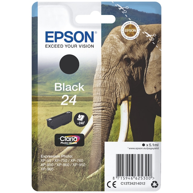 Epson blekkpatron Claria Photo HD 24 sort